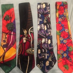 7 Designer Ties Rush Limbaugh Burton Morris